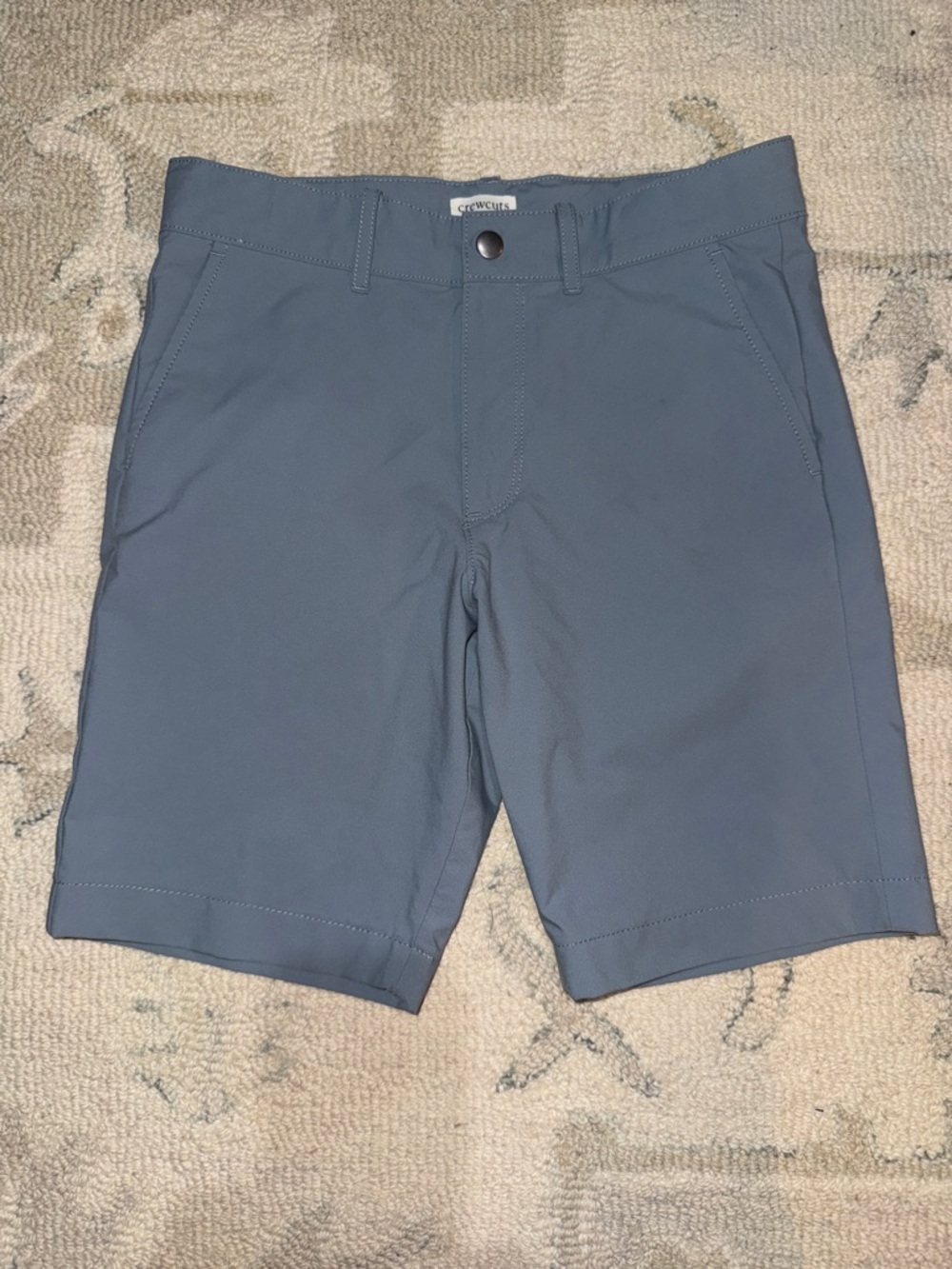Crewcuts Men's Slate Blue Flat Front Shorts